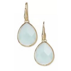 Stella & Dot Amity Drop Earrings in Aqua Natural Stone